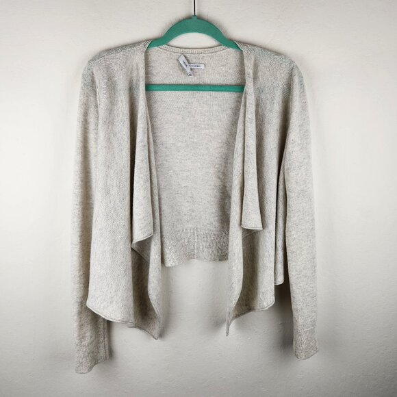 Vince 100% Cashmere Lightweight Knit Open Front Waterfall Cardigan sz M *Flawed* - Picture 1 of 11